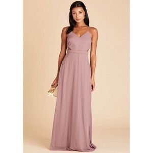 Small Birdy Grey Dark Mauve Chiffon Bridesmaid Wedding Dress